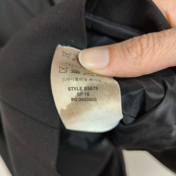 J. Crew Black Lightweight 100% Wool Super 120's Blazer Jacket Women's Size 4 - Picture 6 of 11